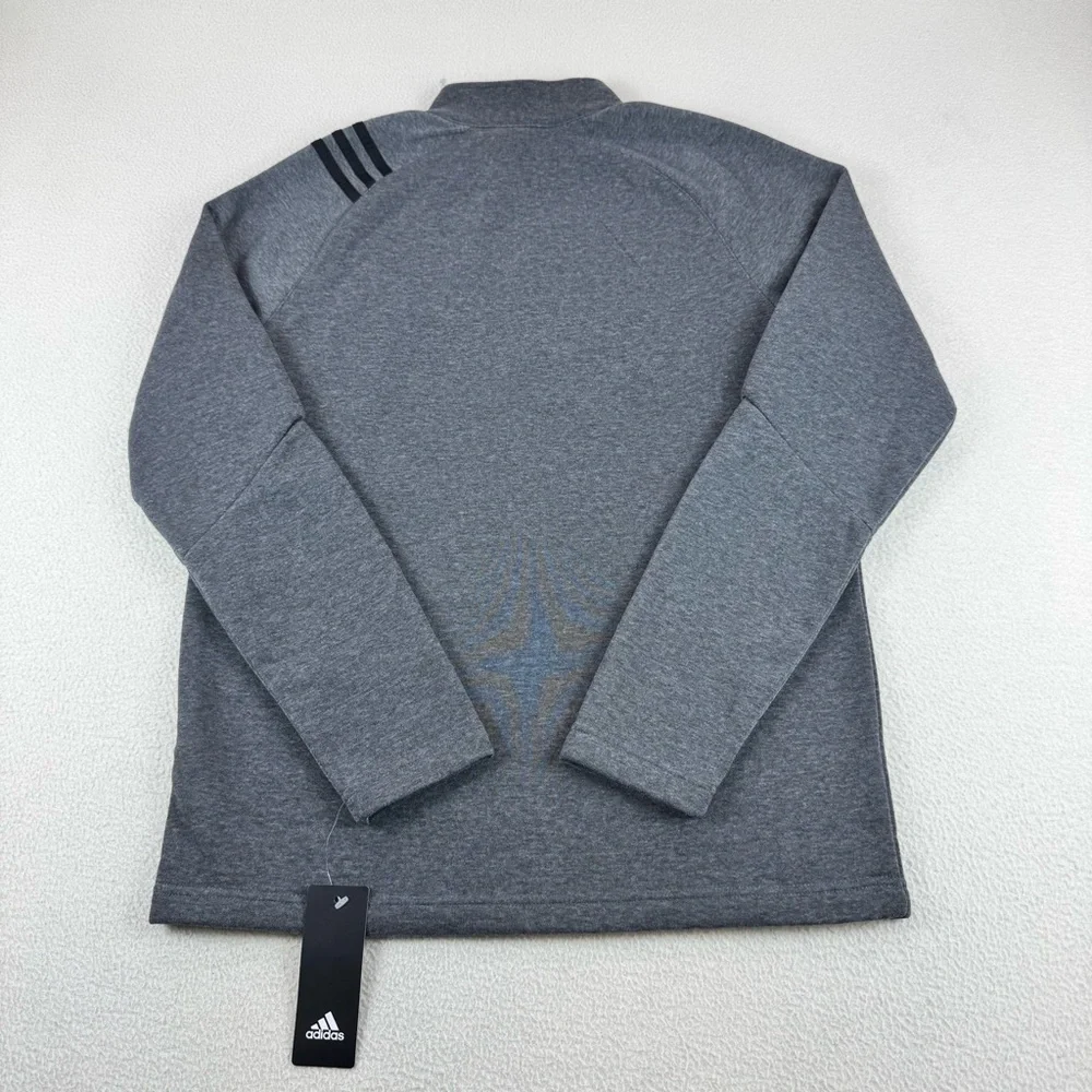 Adidas golf poly fleece 1/4 zip sweater men’s small heater gray golf performance